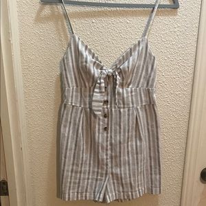 Derek Heart Striped Romper-M